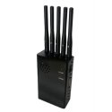 5 Antenna Portable 3G Mobile Phone Jammer + UHF Jammer + Wifi Blocker with Cooling Fan 20M