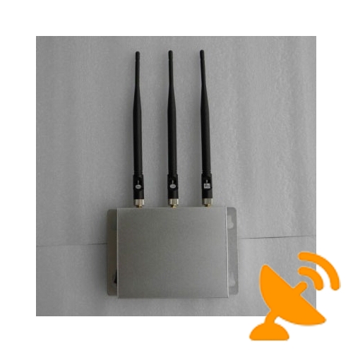 3 Antennas Wall Mounted Cell Phone Jammer 20M - Click Image to Close