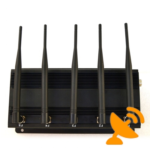 High Power 12W GPS Jammer Cell Phone Signal Jammer 40M - Click Image to Close