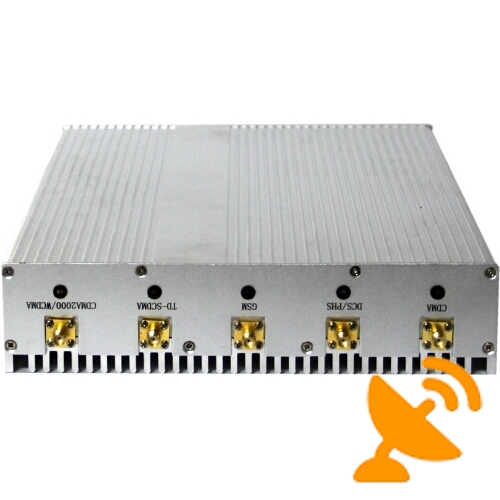 High Power 8 Antenna Cell Phone + GPS + Wifi + VHF UHF Jammer 50M - Click Image to Close