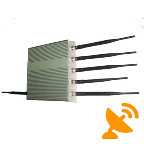 15W 6 Antennas Cell Phone GPS Wifi Jammer 40M - Click Image to Close