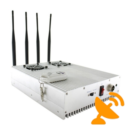 4 Antennas Adjustable Remote Control 3G Cell Phone & WIFI Jammer 30M - Click Image to Close