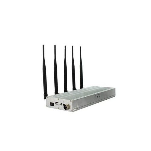 5 Antenna UHF Audio Jammer 450-470 MHz + Cell Phone Blocker 20M