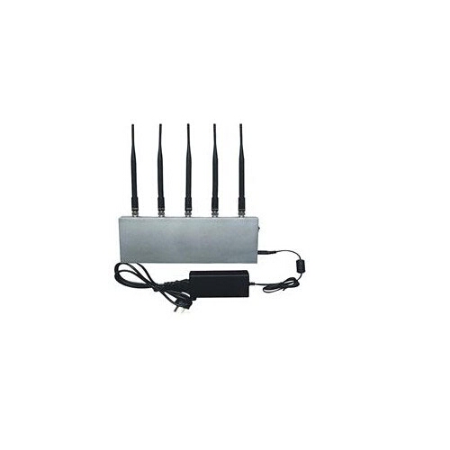 5 Antenna UHF Audio Jammer 450-470 MHz + Cell Phone Blocker 20M