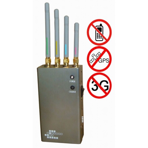5 Band Portable GPS L1 & GSM,CDMA,DCS,PHS,3G Cell Phone Jammer 10M