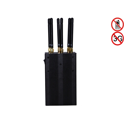 6 Antennas Handheld WIFI GPS 3G Cell Phone Multifunctional Signal Jammer Blocker 15M