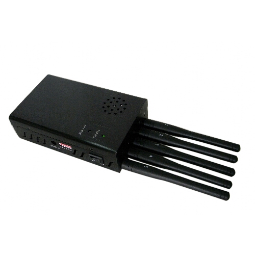 Handheld 3G Cell Phone Jammer + GPS Blocker + Wifi Jammer with Fan 20M