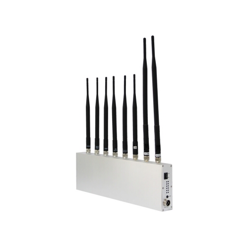 8 Antenna High Power Jammer Cell Phone & Wifi & GPS & VHF & UHF Jammer 40M